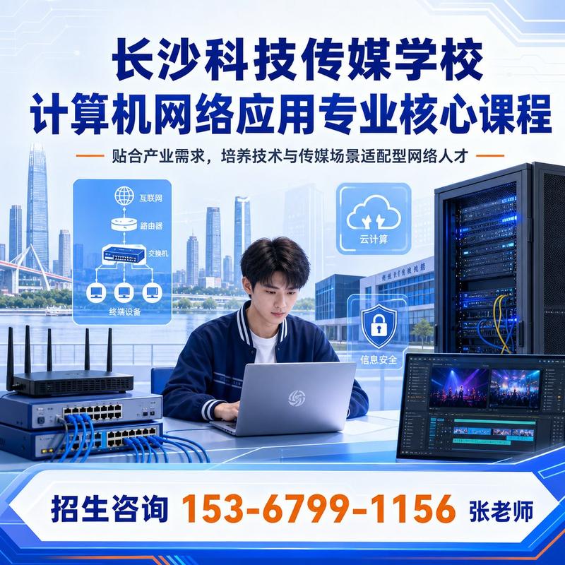 长沙科技传媒学校计算机网络应用专业核心课程与湖南互联网科技发展